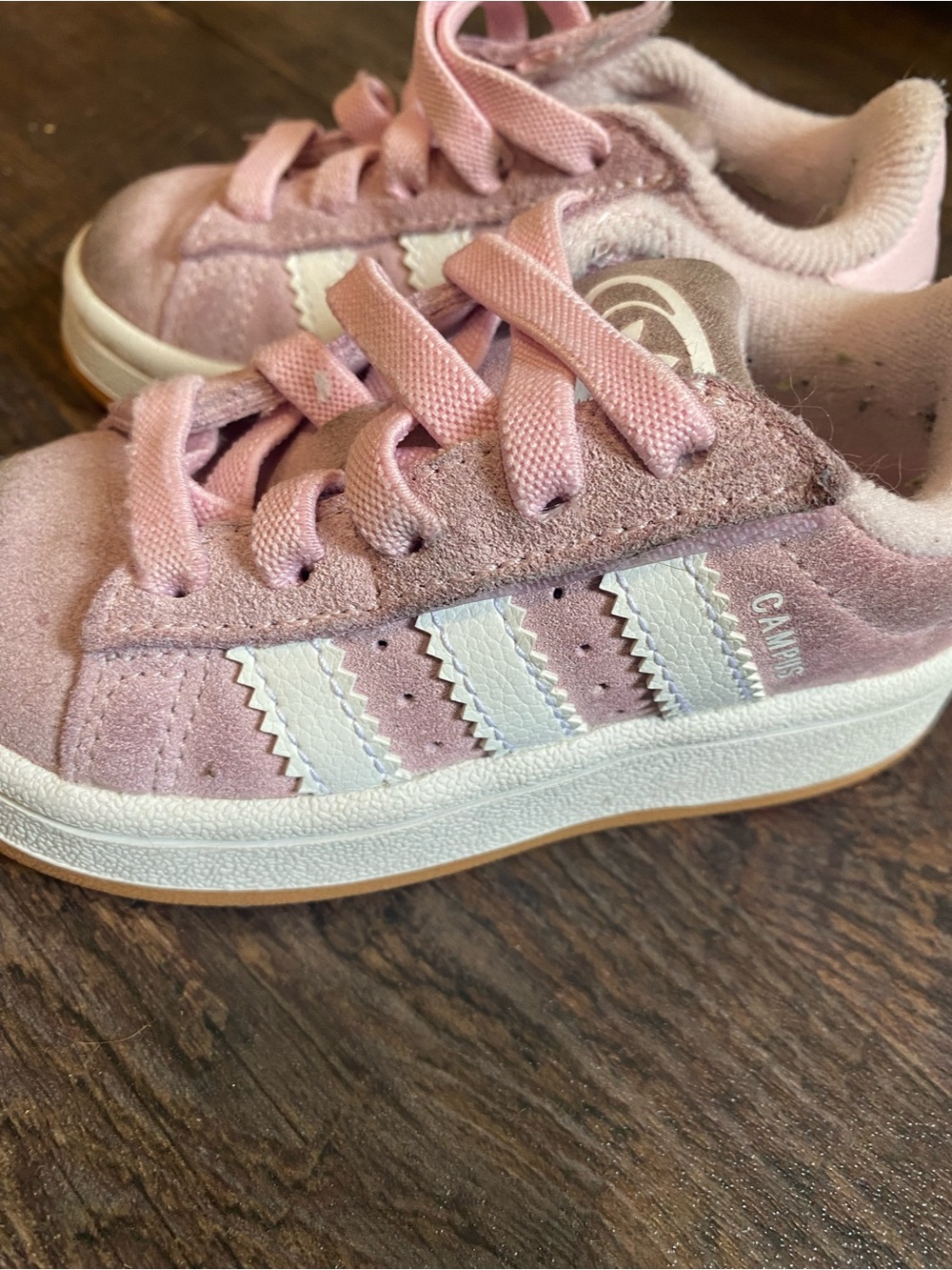 Kids Pink Suede adidas Sneakers - Campus